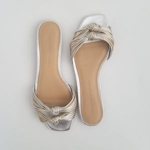 Veronica Beard Gemma Metallic Sandals Gold 6.5
